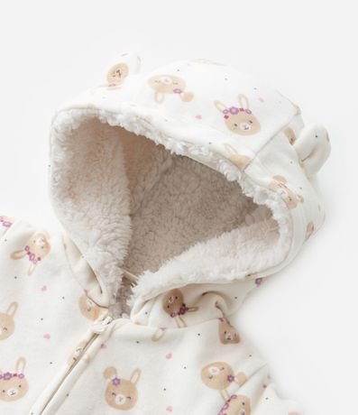 Mono Infantil con Forro Sherpa y Capucha con Orejitas - Talle 0 a 18 meses 6