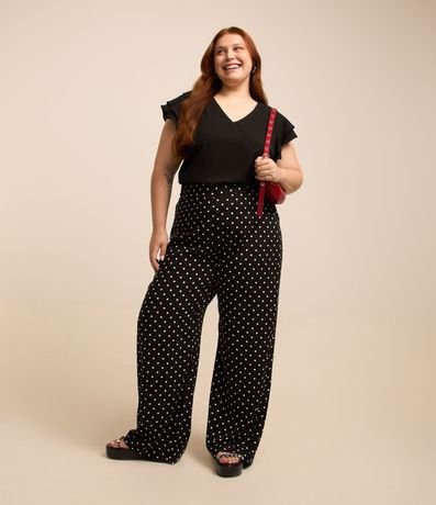 Blusa en Crepé con Volado en el Hombro Curve & Plus Size 4