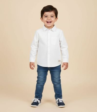 Camisa Básica Infantil en Oxford con Bolsillo - Talle 1 a 5/6 años