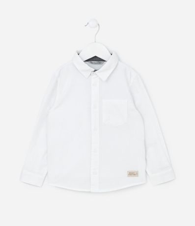 Camisa Básica Infantil en Oxford con Bolsillo - Talle 1 a 5/6 años