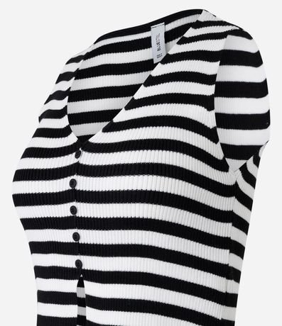 Chaleco en Punto con Estampa Rayada 2