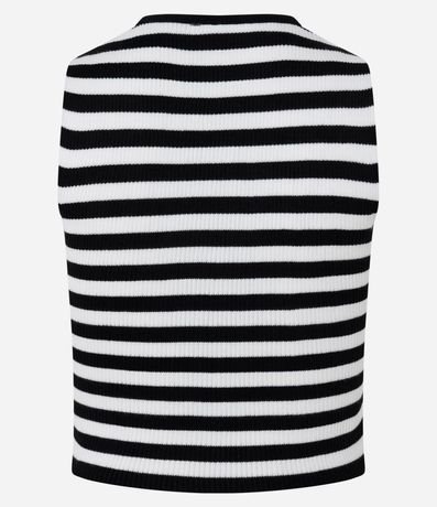 Chaleco en Punto con Estampa Rayada 3