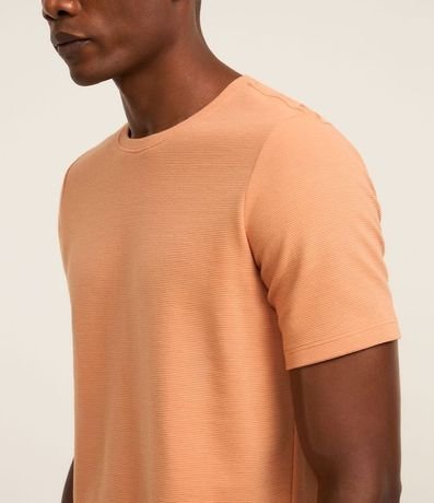 Remera Slim en Algodón con Textura Acanalada 5