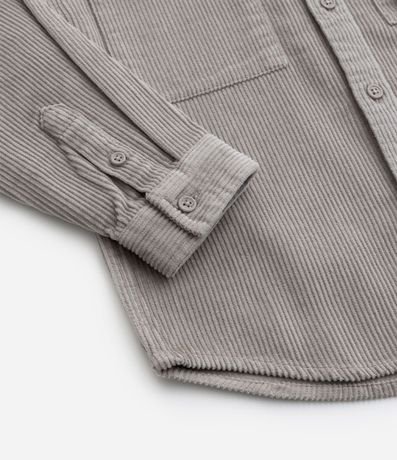 Camisa Infantil en Terciopelo con Bolsillos -Talle 5 a 14 años 4