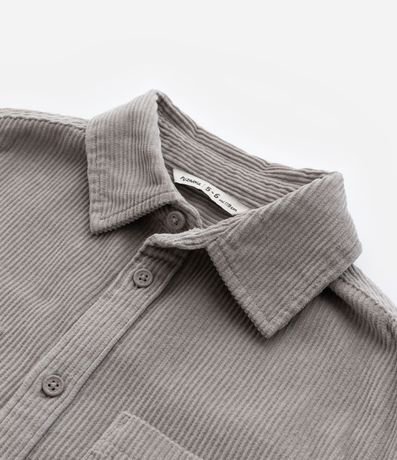 Camisa Infantil en Terciopelo con Bolsillos -Talle 5 a 14 años 5