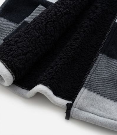 Camisa Infantil en Fleece de Cuadros y Forro de Sherpa - Talle 5 a 14 años 8