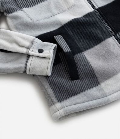 Camisa Infantil en Fleece de Cuadros y Forro de Sherpa - Talle 5 a 14 años 4