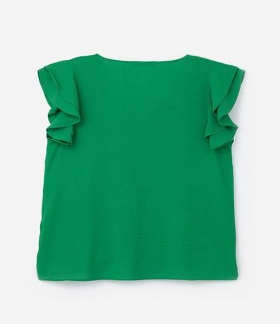 Blusa en Crepé con Volado en el Hombro Curve & Plus Size 8