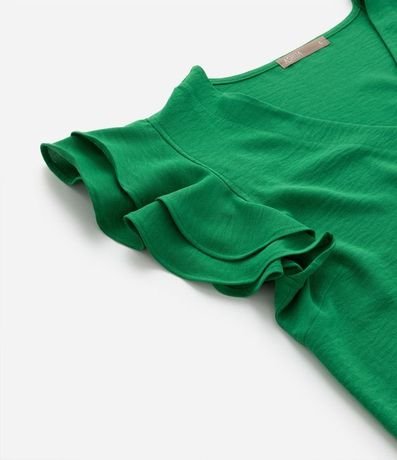 Blusa en Crepé con Volado en el Hombro Curve & Plus Size 9
