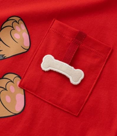 Remera Infantil con Pequeño Bolsillo Interactivo y Estampa Chase - Talle 2  5 años 7