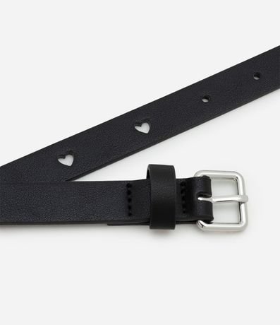 Cinturón Infantil en Pu con Detalles de Corazón - Talle 1 a 14 años 2