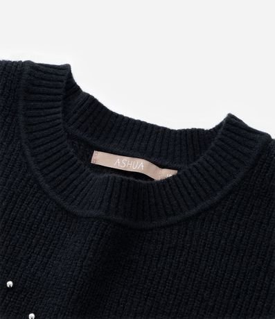 Suéter Cropped en Punto Liviano con Tachas Curve & Plus Size 8