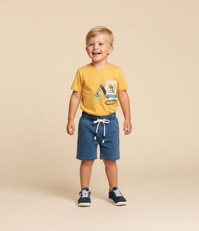 Remera Infantil con Pequeño Bolsillo Interactivo de Dino - Talle 1 a 5 años