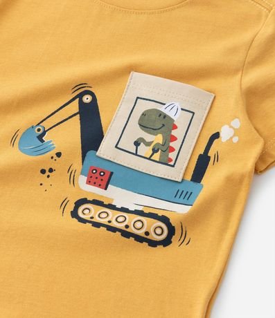 Remera Infantil con Pequeño Bolsillo Interactivo de Dino - Talle 1 a 5 años 4