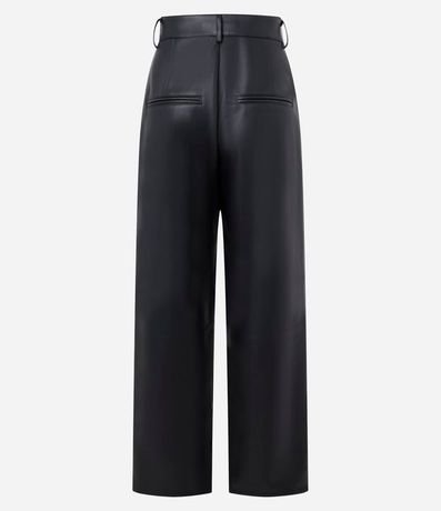 Pantalón Recto en PU con Bolsillos Grandres 7