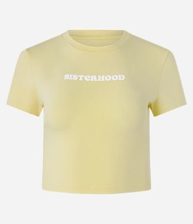 Remera Baby Look en Media Malla con Lettering Gomoso Sisterhood 4