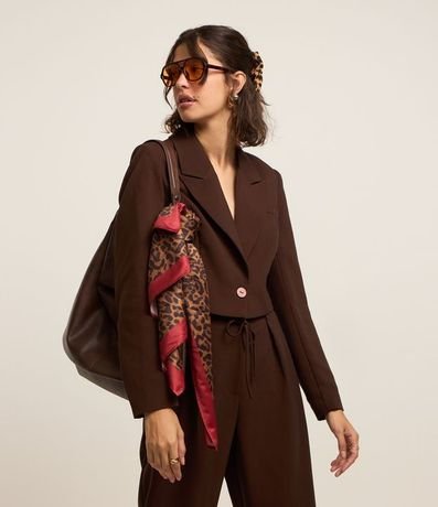 Blazer Cropped Slim Sastrería