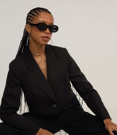 Blazer Cropped Slim Sastrería