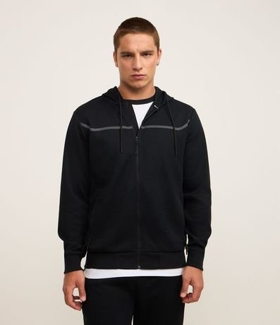 Saco Deportivo Texturizado con Raya Reflectante y Capucha 8
