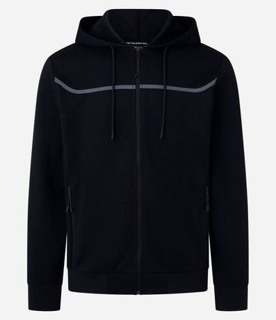 Saco Deportivo Texturizado con Raya Reflectante y Capucha 9