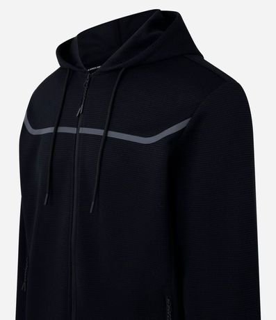 Saco Deportivo Texturizado con Raya Reflectante y Capucha 10