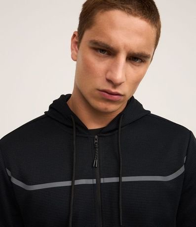 Saco Deportivo Texturizado con Raya Reflectante y Capucha 5