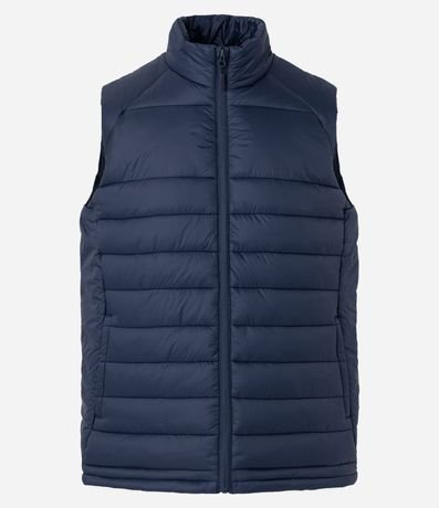 Chaleco Puffer Deportivo con Cuello Alto y Gajos 7