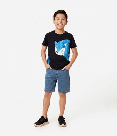 Remera Infantil con Estampa Sonic - Talle 5 a 12 años