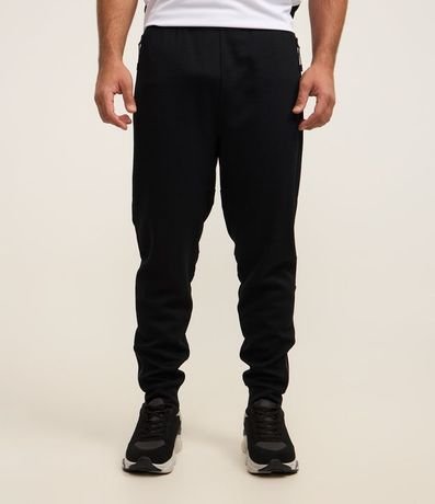 Pantalón Deportivo en Tela Texturizada con Cierre en los Bolsillos 2