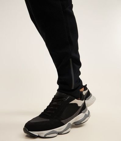 Pantalón Deportivo en Tela Texturizada con Cierre en los Bolsillos 3