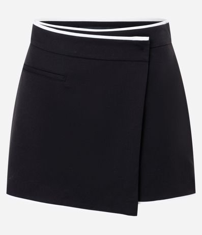 Short Pollera en Sastrería con Ribete Contrastante 5