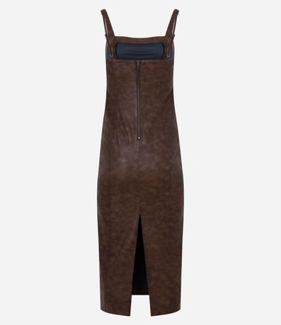 Vestido New Midi en PU con Cierre Abajo del Busto 9