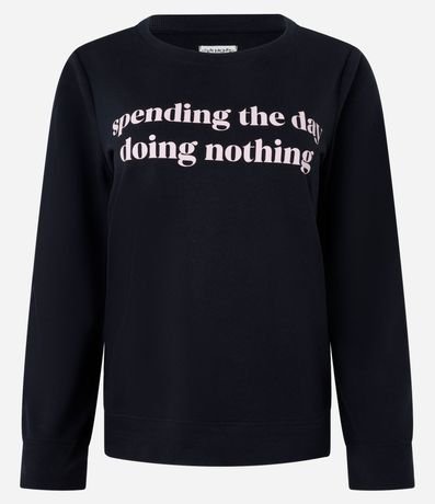 Blusa de Pijama en Algodón con Estampa Doing Nothing 4