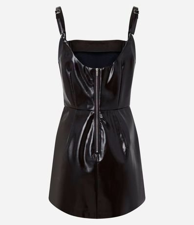 Vestido Corto en PU con Efecto Vinílico 2