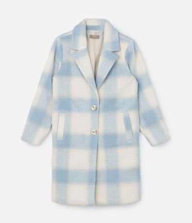 Saco Alargado en Polivelour de Cuadros Curve & Plus Size