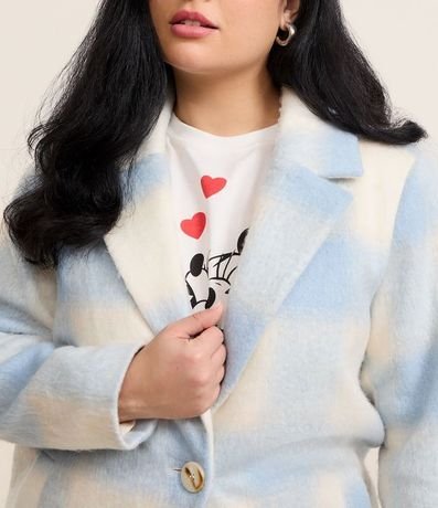 Saco Alargado en Polivelour de Cuadros Curve & Plus Size 4