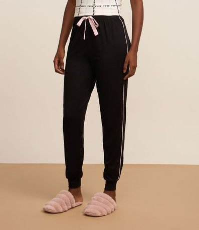Pantalón de Pijama con Toque Suave y Detalle de Lazo 2