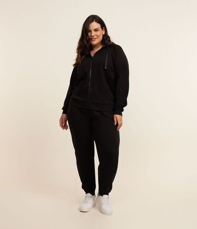 Campera Deportiva con Capucha y Manga Maglán Curve & Plus Size 2