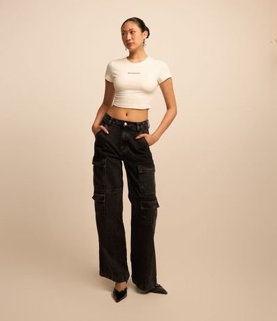 Pantalón años 90 en Jeans con Bolsillo Cargo