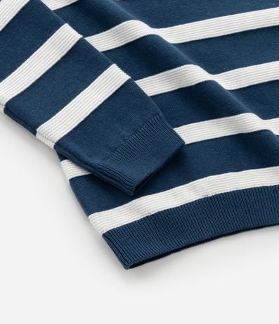 Suéter Infantil en Punto con Cuello Polo y Rayas - Talle 1 a 5 años 4