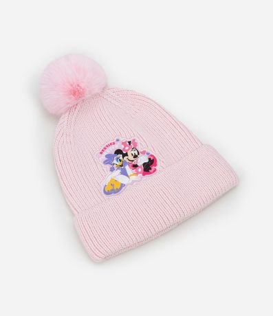 Gorro Infantil con Pompón y Bordado Minnie y Margarita - Talle único