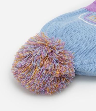 Gorro Infantil con Bordado de Arco-Íris y Pompón – Talle U 3