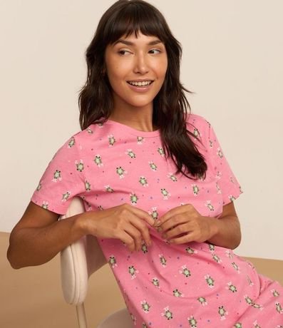 Camisón Manga corta en Algodón Estampa Sapos