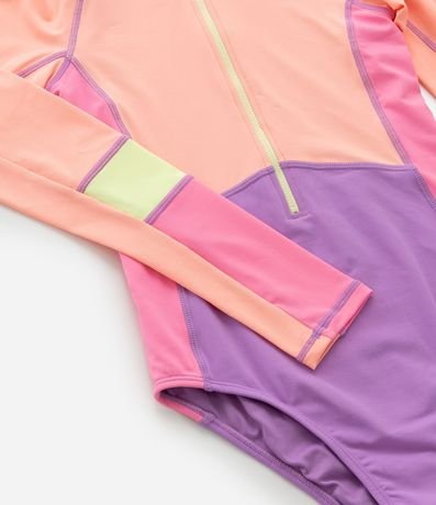 Malla Infantil con Protección UV y Estampa Bloques de Color - Talle 5 a 14 años 6