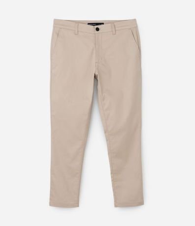 Pantalón Slim en Sarga Cintura con Trabillas y Bolsillo 5