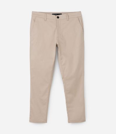 Pantalón Slim en Sarga Cintura con Trabillas y Bolsillo 6