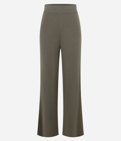Pantalón recto Texturizada con Cintura Fija y Malla Calientita 5