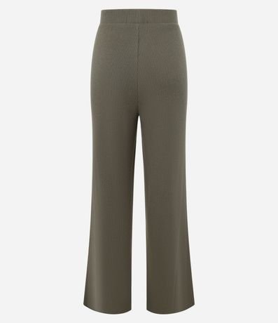 Pantalón recto Texturizada con Cintura Fija y Malla Calientita 7