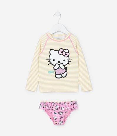 Conjunto Infantil con Protección UV y Estampa Hello Kitty - Talle 1 a 4 años