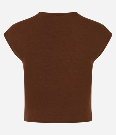 Blusa Sin Manga en Rib con Textura de Rayas 5